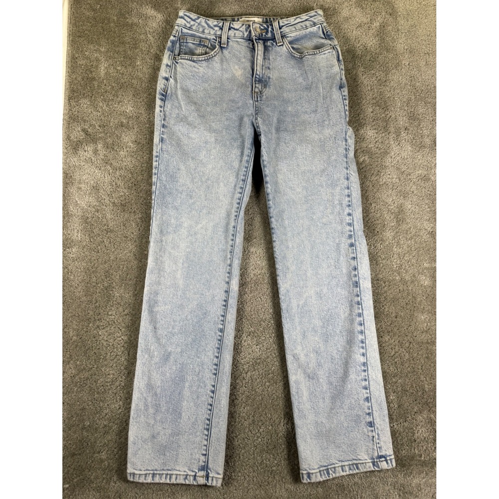 Cotton On Slim Straight Jean Light Wash Blue High Rise Denim Size 6 US 10 AU